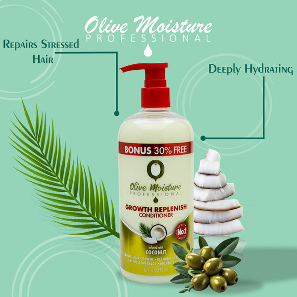 Olive Moisture Professional Growth Replenish Conditioner - 473ml - Afro Hair Boutique