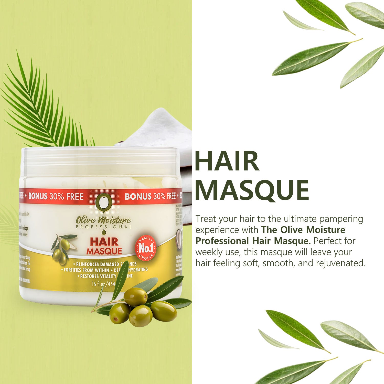 Olive Moisture Professional Hair Masque - 454ml