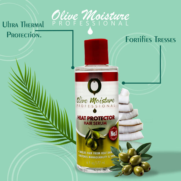 Olive Moisture Professional Heat Protector Hair Serum - 177ml - Afro Hair Boutique
