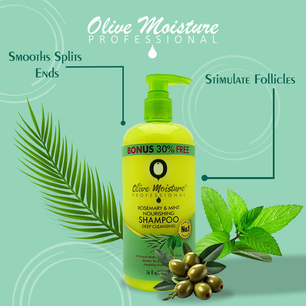 Olive Moisture Professional Rosemary And Mint Nourishing Shampoo 473ml - Afro Hair Boutique