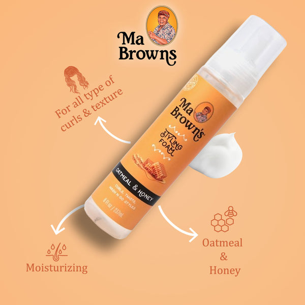 Ma Browns Styling Foam With Oatmeal And Honey - 237ml