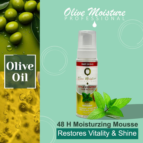 Olive Moisture Professional Style Control Hair Mousse 500ml / 207ml - Afro Hair Boutique