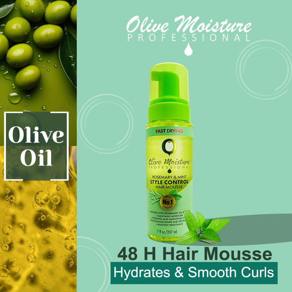 Olive Moisture Professional Rosemary And Mint Style Control Hair Mousse 207ml - Afro Hair Boutique