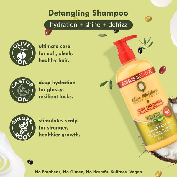 Olive Moisture Professional Curl Defining Detangling Shampoo - 473ml