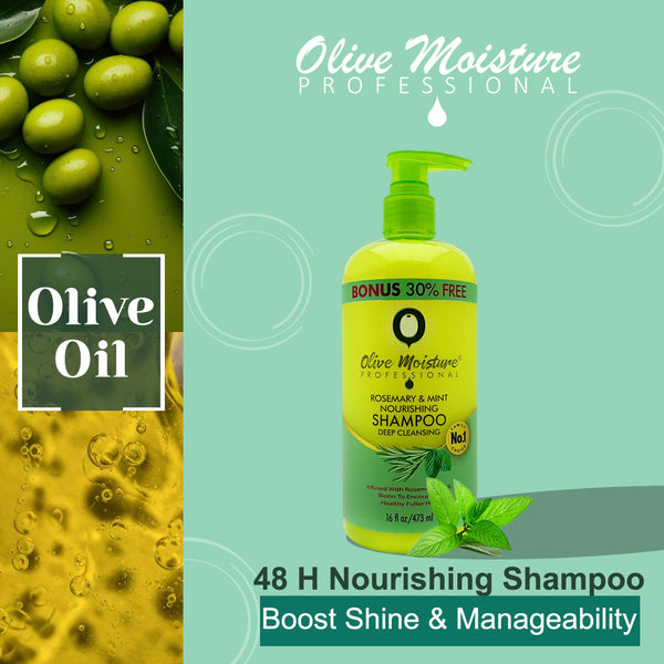 Olive Moisture Professional Rosemary And Mint Nourishing Shampoo 473ml - Afro Hair Boutique