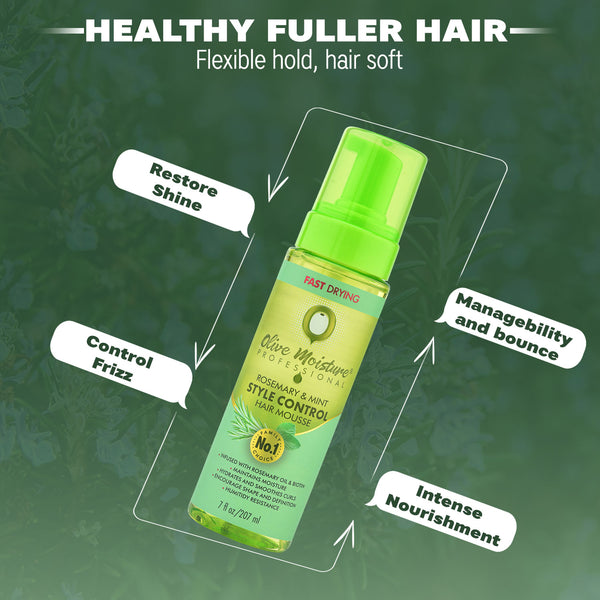 Olive Moisture Professional Rosemary And Mint Style Control Hair Mousse 207ml