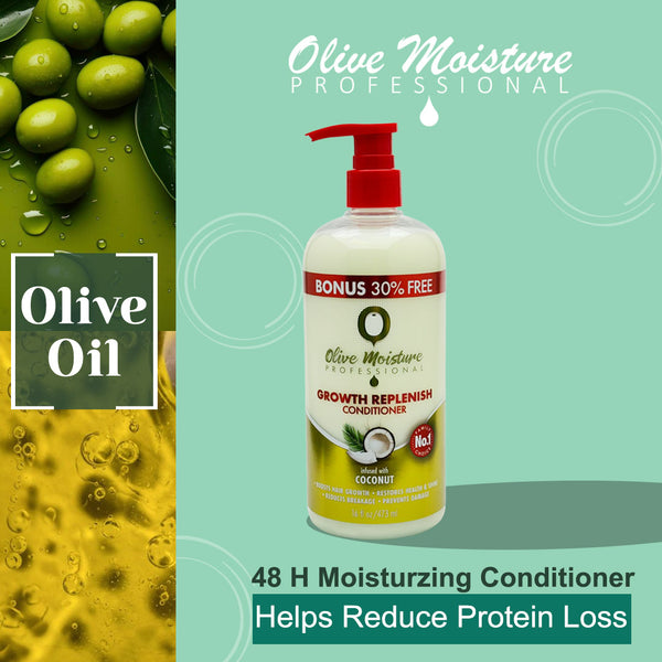 Olive Moisture Professional Growth Replenish Conditioner - 473ml - Afro Hair Boutique