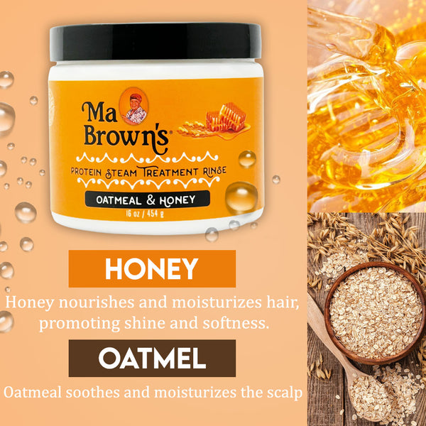 Ma Browns Protein Steam Treatment Rinse With Oatmeal And Honey - 454g