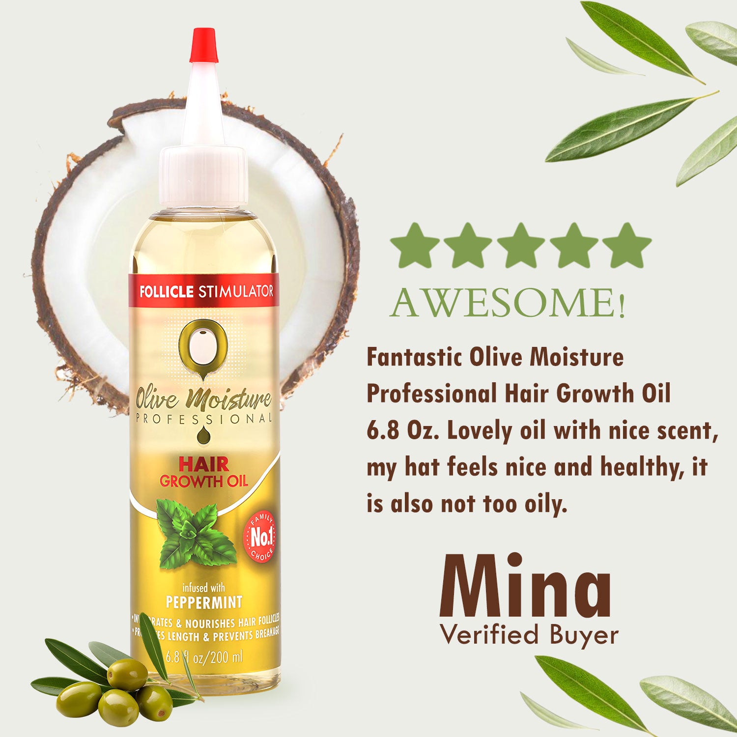 Olive Moisture Professional Hair Growth Oil - 200ml