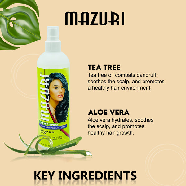 Mazuri Weave Spray Shine And Detangling Mist 355ml