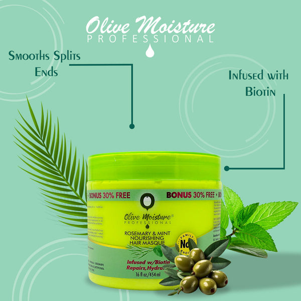 Olive Moisture Professional Rosemary And Mint Nourishing Hair Mask 454ml - Afro Hair Boutique