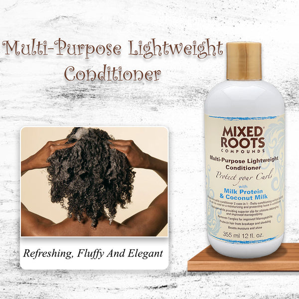 Mixed Roots Compounds Lightweight Conditioner Milk Protein & Coconut Milk 355ml - Afro Hair Boutique