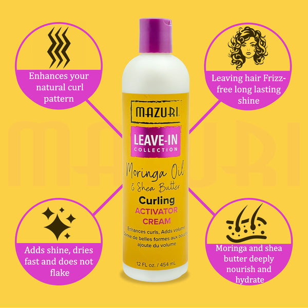 Mazuri Leave In Collection Curling Activator Cream 454ml - Afro Hair Boutique