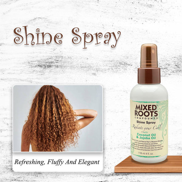 Mixed Roots Compounds Shine Spray 118ml Coconut Oil & Jojoba Oil - Afro Hair Boutique