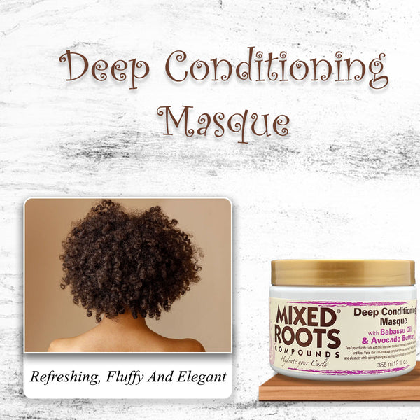 Mixed Roots Compounds Deep Conditioning Masque 355ml Babassu & Avocado Butter - Afro Hair Boutique