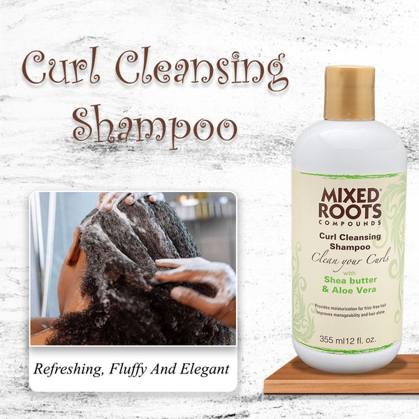 Mixed Roots Compounds Curls Cleansing Shampoo 355ml Shea Butter & Aloe Vera - Afro Hair Boutique