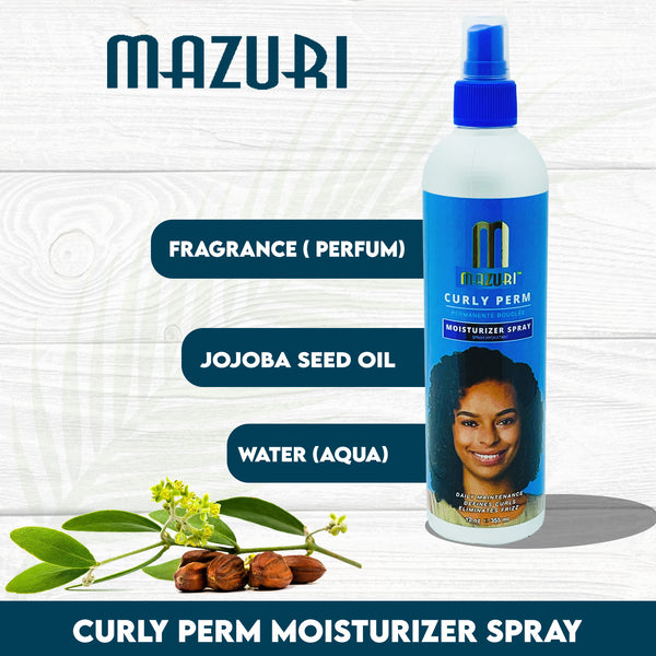 Mazuri Curly Perm | Moisturizer Spray, Activator Lotion & Gel Activator - Afro Hair Boutique