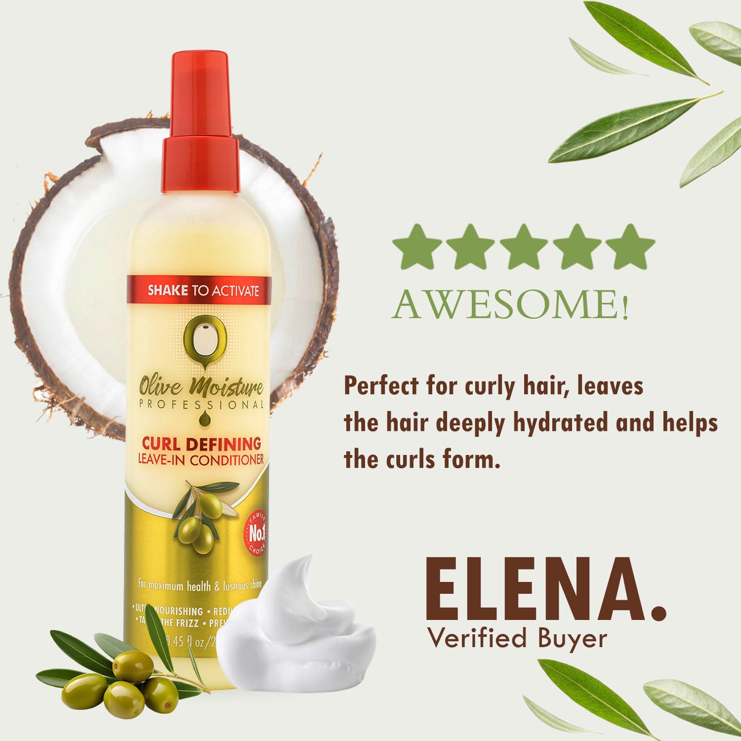 Olive Moisture Professional Curl Defining Leave In Conditioner - 250ml