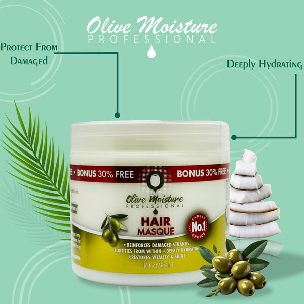 Olive Moisture Professional Hair Masque - 454ml - Afro Hair Boutique