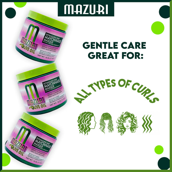 Mazuri Kids Olive Oil Detangling Hair Mayonnaise Masque 455g - Afro Hair Boutique