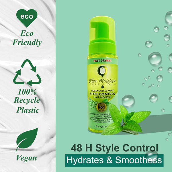 Olive Moisture Professional Rosemary And Mint Style Control Hair Mousse 207ml - Afro Hair Boutique