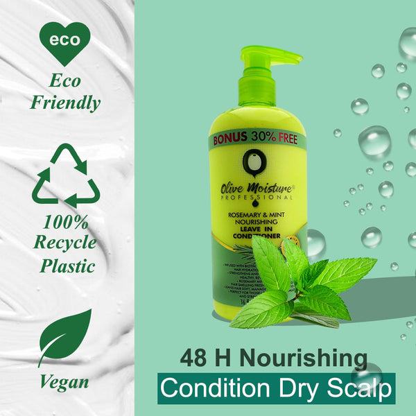 Olive Moisture Professional Rosemary & Mint Nourishing Leave In Conditioner 473ml - Afro Hair Boutique