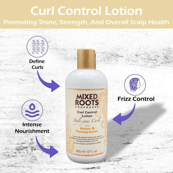 Mixed Roots Compounds Curl Control Lotion 355ml Style your Curl Honey & Pomegranate - Afro Hair Boutique