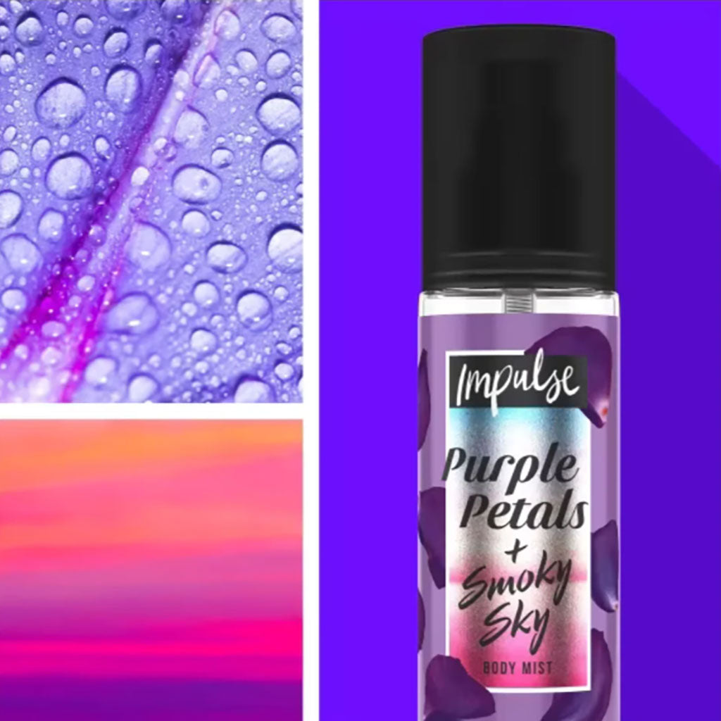 Impulse  Purple Petals And Smoky Sky Body Mist