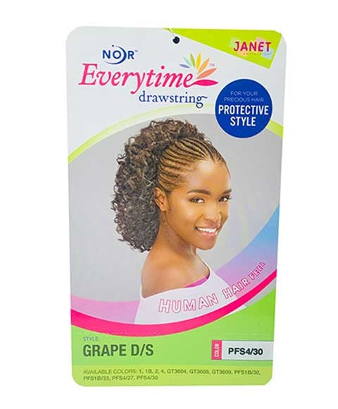 Janet Collection Noir Every Time Syn Grape DS Ponytail
