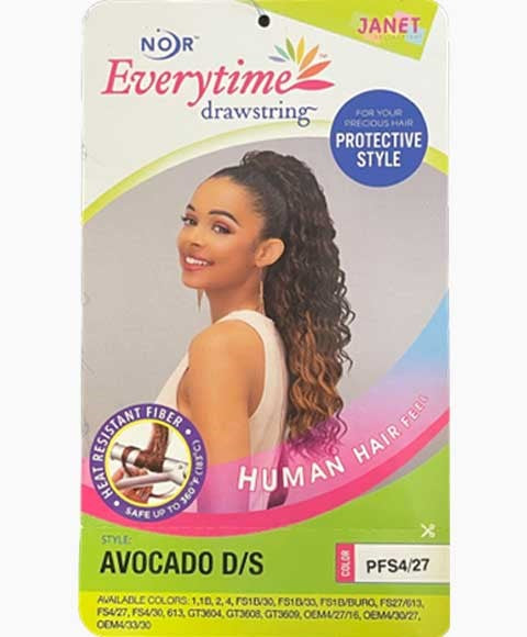 Janet Collection Noir Every Time Syn Avocado DS Ponytail 