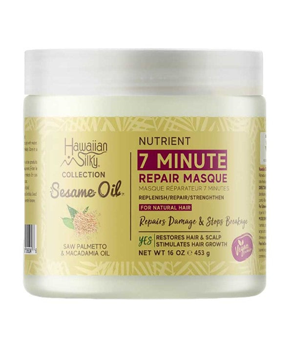 JF Labs Hawaiian Silky Sesame Oil Nutrient 7 Minute Repair Masque