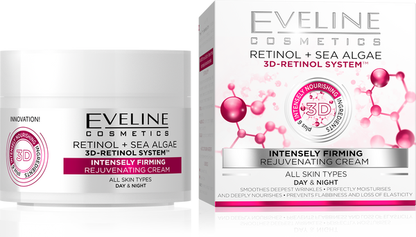 Eveline Retinol Sea Algae 3D Retinol System Intensely Firming Rejuvenating Cream 50ml - Afro Hair Boutique