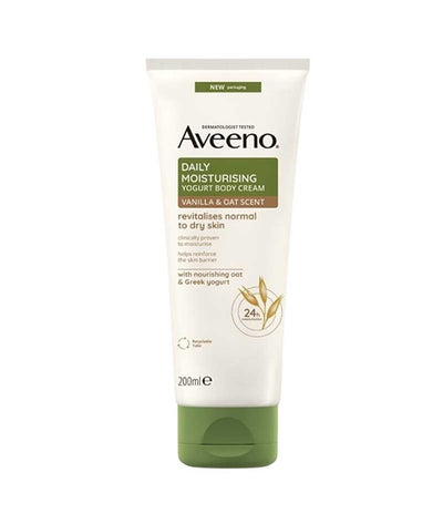 Aveeno Daily Moisturising Yogurt Body Cream With Vanilla & Oat Scent Tube 200ml