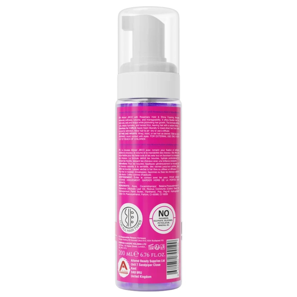 Allored Beauty Jamaican Black Castor Oil With Rosemary Hold And Shine Foaming Mousse