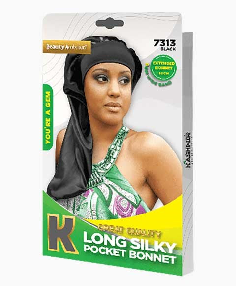 Kashmir Beauty Ambition Great Quality Long Silky Pocket Bonnet 7313  
