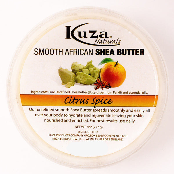 Kuza Smooth African Shea Butter Citrus Spice 277g - Afro Hair Boutique
