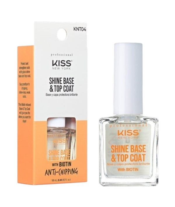 Kiss  New York Professional Shine Base And Top Coat With Biotin Anti Chipping