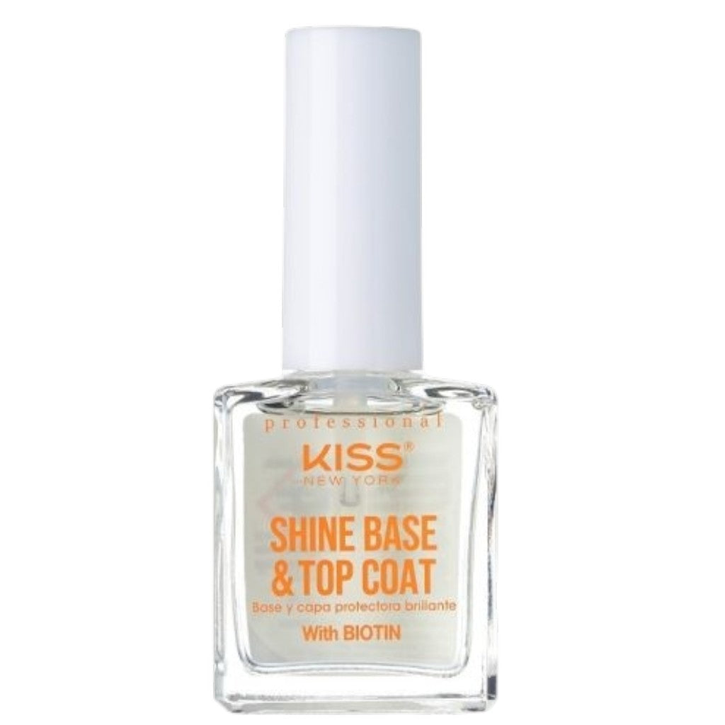 Kiss  New York Professional Shine Base And Top Coat With Biotin Anti Chipping