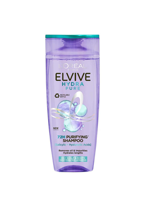 Loreal Elvive Hydra Pure 72H Purifying Shampoo 250ml - 400ml / 700ml - Afro Hair Boutique