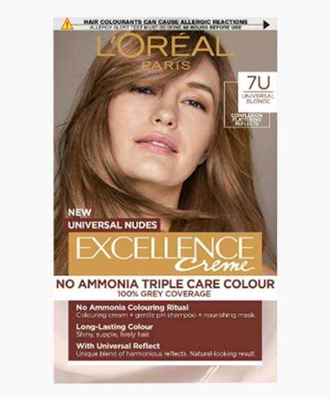 loreal  Excellence Creme No Ammonia Triple Care Hair Colour 7U Universal Blonde