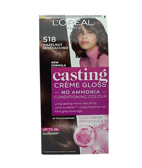 loreal  Casting Creme Gloss Conditioning Color 518 Hazelnut Moccaccino