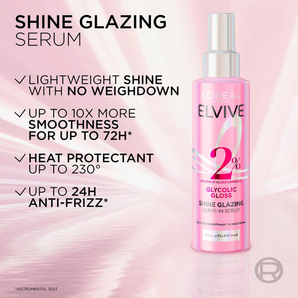 Loreal  Elvive Glycolic Gloss Shine Glazing Leave In Serum