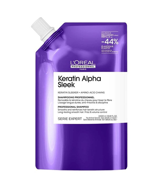 Loreal  Keratin Alpha Sleek Shampoo Refill Pack