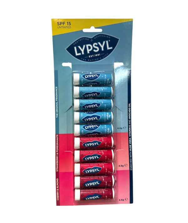 Lypsyl  Assorted Lip Balm SPF15 Hanging Card