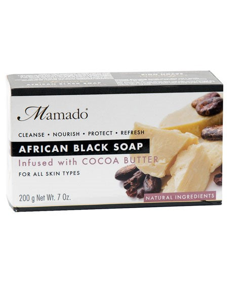 Mamado African Black Soap Infused With Cocoa Butter
