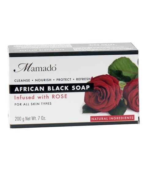 Mamado African Black Soap Infused With Rose