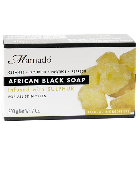 Mamado African Black Soap Infused With Sulphur