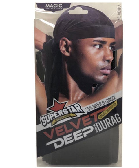 Bee Sales Superstar Velvet Deep Wave Durag 4803BLA