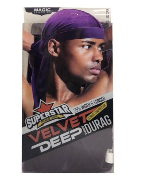 Bee Sales Superstar Velvet Deep Wave Durag 4803Pur