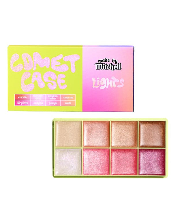 Made By Mitchell  Comet Case Cream Highlighter Palette Lights
